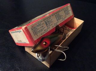 Vintage Fishing Lure,  Box,  & Paperwork (heddon Baby Vamp 7400)