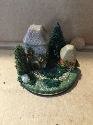 Handmade Miniature Fancy Fairy House Vintage Ooak By O 