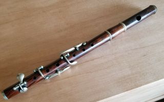 Antique Rosewood C Piccolo By C.  Mahillon & Co.  London C.  1900 Or Before