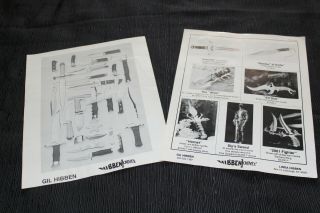 Gil Hibben Knives / Vintage Knife Advertisement Brochure Ad Pamphlet Book Rambo