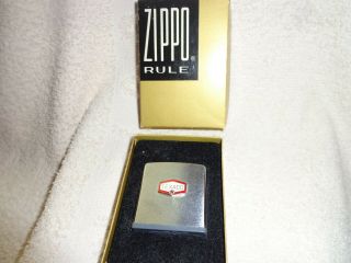 Zippo Stainless Steel Rule With Texaco Logo Life Time