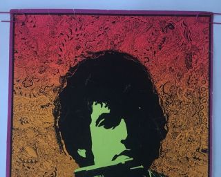 Bob Dylan Vintage Blacklight Poster Joe Roberts Jr.  Retro Music Art 60s 2