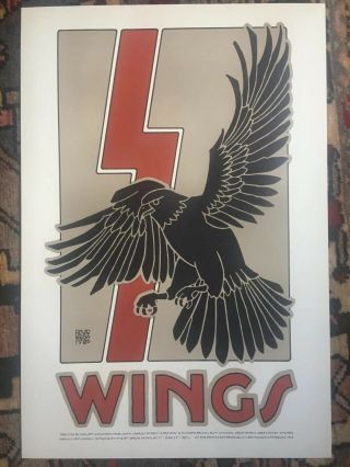 Vintage Poster Wings By David Lance Goines 1980