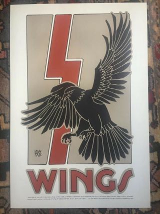 Vintage Poster Wings by David Lance Goines 1980 2