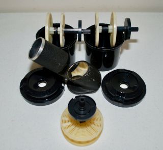Vintage Magna Sight Photo Enlarger Focusing Aid & 2 Developing Canisters