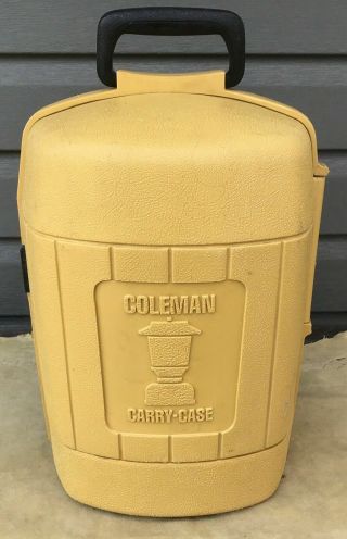 Vintage Coleman Yellow Lantern Hard Carry Case Clam Shell W/handle 1978