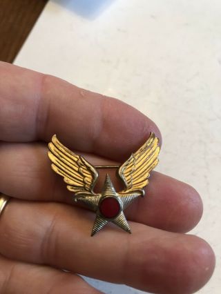 Vintage Sterling Silver Military Wings Badge / Pin