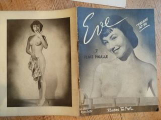 " Eve " 7 Place Pigalle,  Nadine Tallier,  Show Booklet,  French Vintage Erotic 1950