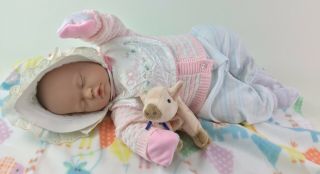 Berenguer Rosebud Doll La Baby Nursery Retired 20” Sleeping Vintage Cuddle