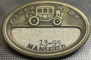 General Motors Gm Fisher Body Plant Vintage Empoyee Badge Ontario Mansfield Ohio