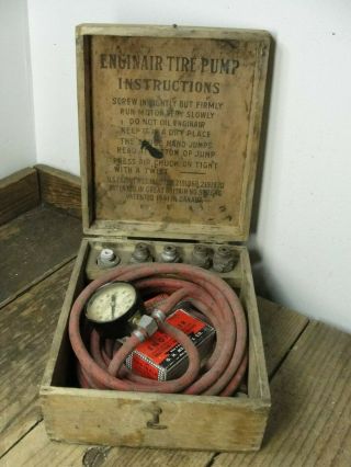 Vintage 1941 No.  5 A Enginair Sevice Set To Inflate Tires From Spark Plug Hole