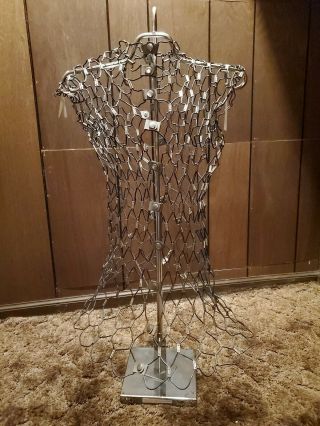 Vintage Wire Dress Form - Mid Century Steel " My Double " By Dritz Orig.  Mannequin