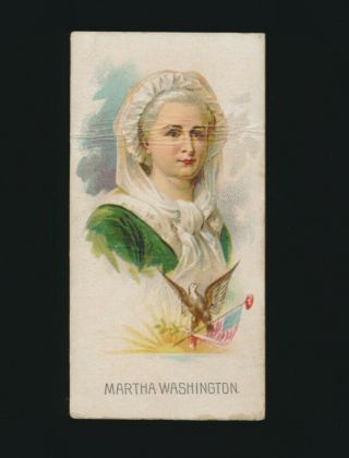 1889 N222 Kinney Bros Cigarettes Leaders (narrow Version) - Martha Washington
