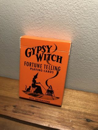 Vintage Halloween Gypsy Witch Fortune Telling Card Game Halloween Decor For Fall