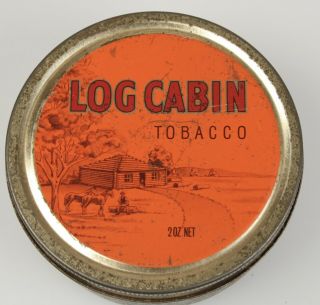 Log Cabin Tobacco Tin Vintage 2