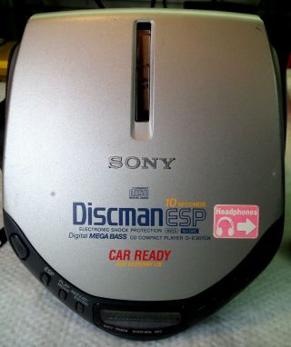 Vintage Sony Discman Esp Compact Portable Cd Player Mega Bass Guaranteed