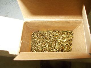4 X 1 Lb Boxes 1/2” X 19 Gauge Brass Escutcheon Head Brads / Pins / Nails