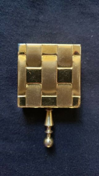Brushed Brass Portable Single Cigarette Ashtray Vintage