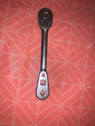 Vintage Duro - Chrome No.  4491 Ratcheting Refrigeration Wrench 1/4 " Dr.  Made In Usa