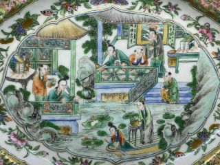 Large Very fine Antique Chinese Famille Rose Figures Platter Plate 2