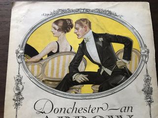 1915 J.  C.  Leyendecker Vintage Ad Donchester Arrow Shirt Aristocratic Couple