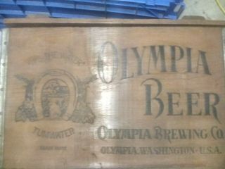 Vintage Olympia Beer Wood Crate Box Tumwater Wa It 