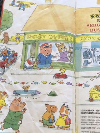 VTG 1992 Golden Sound Story Richard Scarry ' s Sergeant Murphy ' s Busiest Day Ever 2
