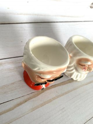 KREISS MR & MRS Santa Claus Egg Cups Vintage Christmas Decor Japan 3