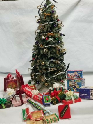 80,  Doll House Christmas Decorations And More Many Vintage