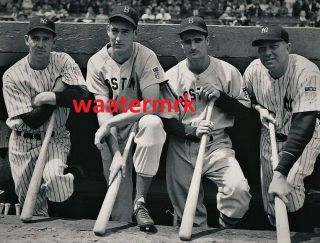 1942 Ted Williams - Bobby Doerr Boston Red Sox Al Hof 8x10 Photo Vcv