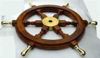 Antique Maritime Nautical Wheels Wooden Ship Wheel Vintage Unique Decorative Ite
