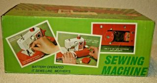 Vintage Miniature Childs Sewing Machine All Metal & Electric Boxed Toy 3