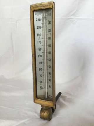 Weksler Instruments Vintage Industrial - Thermometer W/adjust Swivel Base