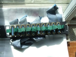 1 Vintage 10 Cable 50 Female Pin Connector Mounting Rack Panel,  Cinch/ribbon