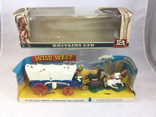 Vintage Britains Wild West Pioneer Covered Wagon 7616