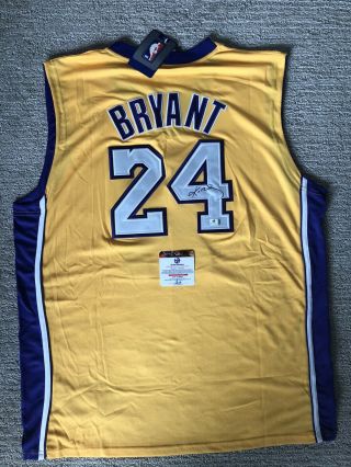 Kobe Bryant Signed Autographed Jersey Lakers Yellow 24 With
