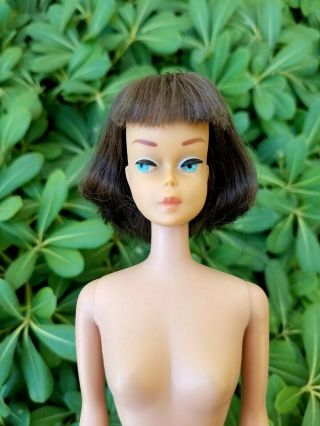 Vintage Barbie European American Girl Doll Long Hair Silver Brunette Rare