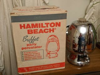 Vtg Hamilton Beach Buffet Party Percolator Electric Coffee Maker Urn Pot w/box 3
