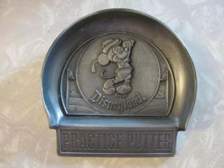 Vintage Disneyland Mickey Mouse Metal Golf Practice Putter Putting Cup By