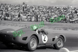 1960 Sports Car Racing Photo Negative Phil Hill Ferrari Ford Vs Ferrari Era