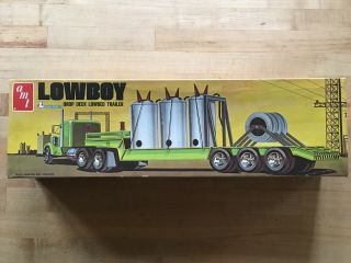 Amt Loadcraft Lowboy Vintage Model Truck Trailer Kit T508 1:25 Scale Incomplete