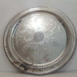 Vintage Leonard Silver Plate 15 " Large Serving Tray