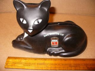 Vintage 1981 Eveready Black Cat Bank Eveready Battery Advertising Promo One
