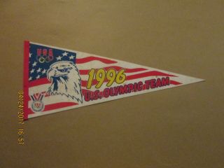 Usa Vintage Circa 1996 U.  S.  Olympic Team Logo Pennant