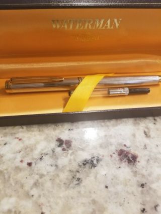 Waterman Vintage Sterling Silver And 18 K Gold Pen