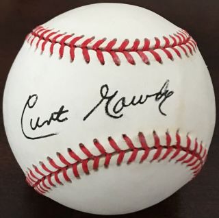 Curt Gowdy Dec06 Hof 03 Jsa Broadcaster Boston Red Sox Authentic Signed Baseball