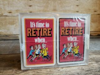 Vintage Retirement Playing Cards 2 Decks It 