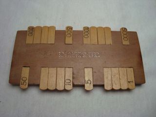 Vintage Wooden Bezique Card Game Score Points Counter Marker 2