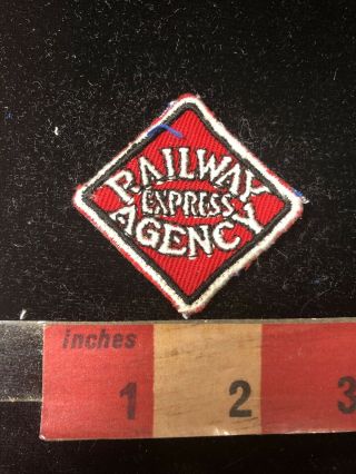 Vintage Embroidered Twill Railway Express Agency Railroad Train Patch 99h