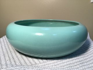 Vintage Eagle Pottery Blue Green 9 1/2 Inch Planter